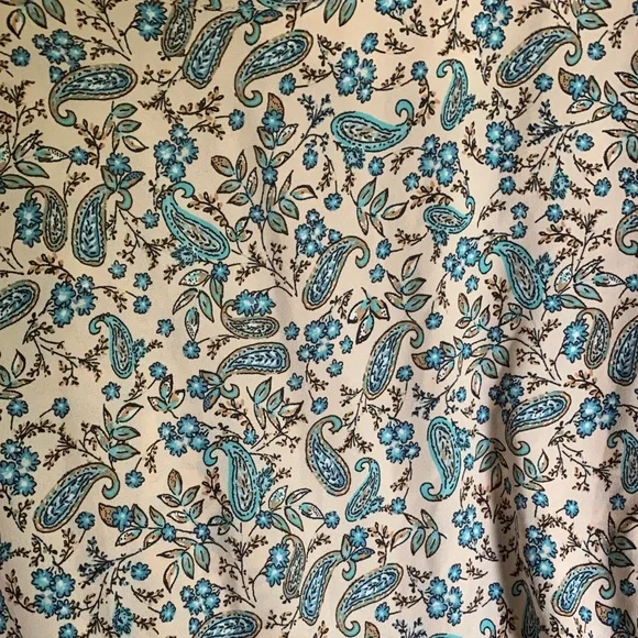 Maurices Delton Paisley Print Zipper Back Short Sleeve Blouse Plus Size 4x Size - Picture 4 of 7